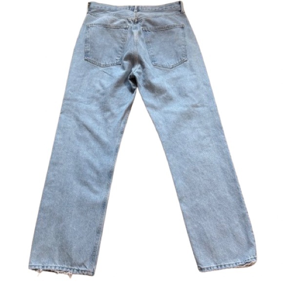 Agolde 90'S PINCH WAIST HIGH RISE STRAIGHT size 29 light wash button front - Picture 5 of 14